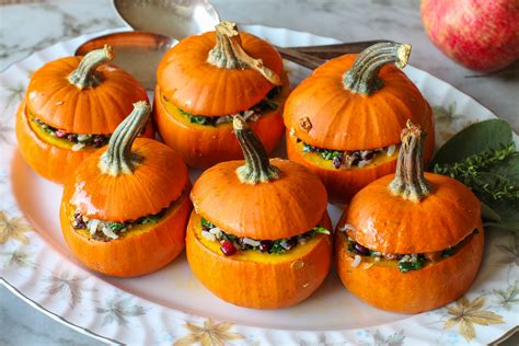 Baked Mini Pumpkins Stuffed With Jeweled Rice Girl On The Range