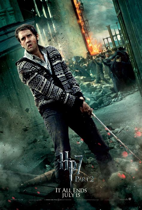 Deathly Hallows Part 2 Action Poster Neville Longbottom Hq Harry Potter Photo 22731880