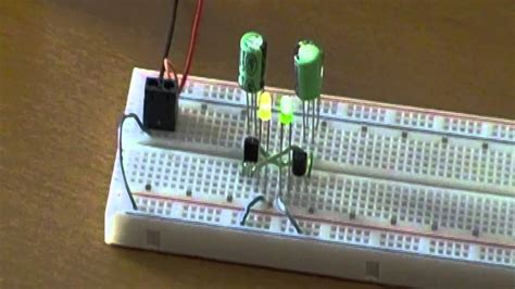 Leds Blinking With A Bjt Astable Multivibrator Youtube