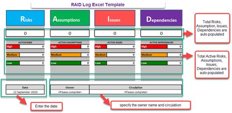 Raid Log Excel Template › Raid Log Template