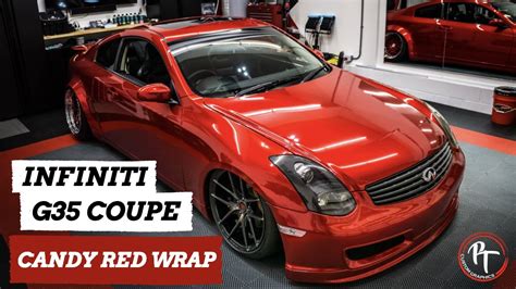 2004 Infiniti G35 Coupe Candy Red Wrap Timelapse Pt Custom
