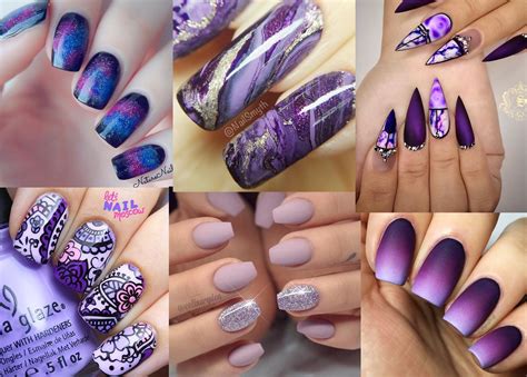 Stunning Purple Nail Designs For 2019 41 Off