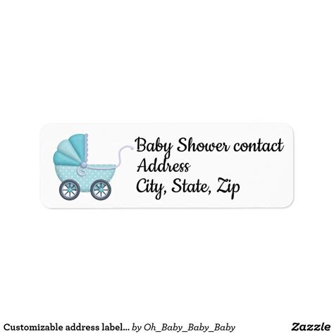 Customizable Address Label For Boy Baby Shower Zazzle Com Baby Boy