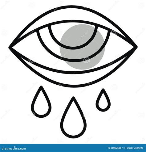 Crying Eye Icon Stock Vector Illustration Of Face