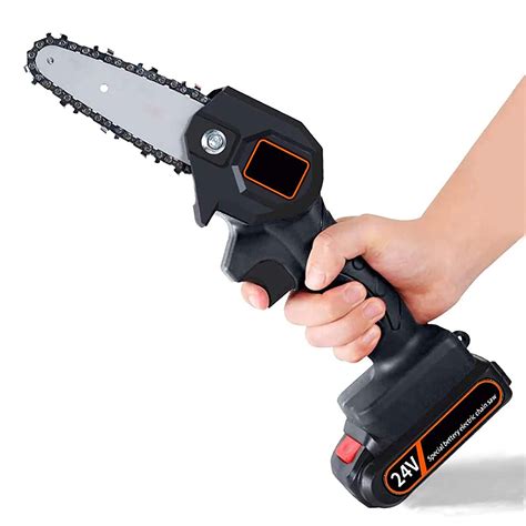 Mini Chainsaw 4 Inch Cordless Electric Portable Chainsaw, Pruning Shears Chainsaw, Rechargeable ...