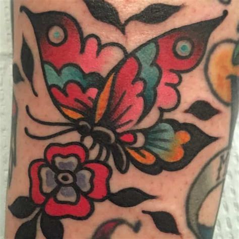 40 Eye Catching Traditional Butterfly Tattoo Designs