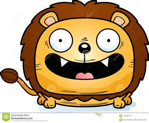 Cartoon Happy Lion Cub Stock Vector Illustration Of Little 116198118