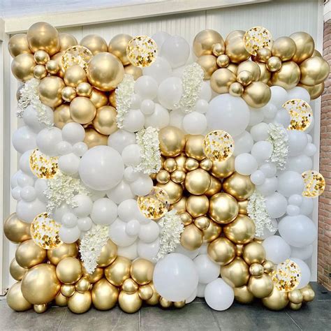 Buy Diy White Gold Balloons Kit 178 Pcs Balloon Arch Garland Kit