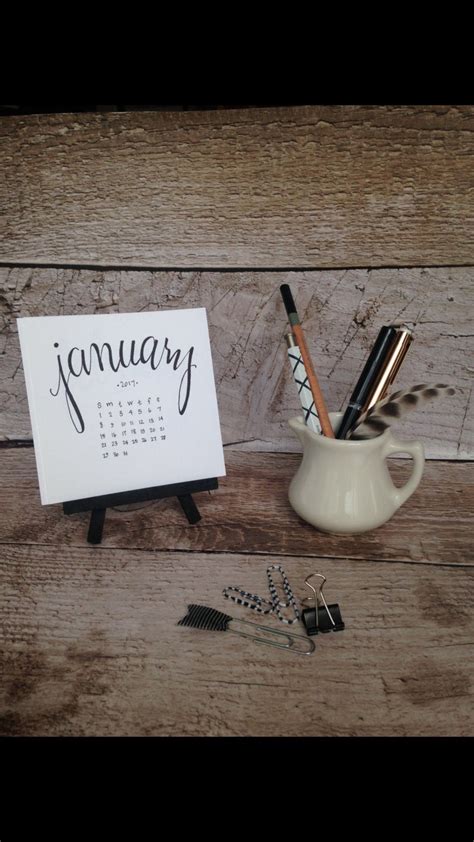 2021 Desktop Mini Calendar With Easel Etsy
