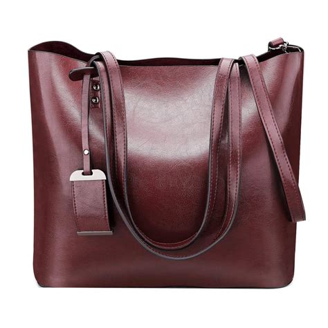 Real Leather Tote Purse