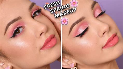 Simple Pink Smokey Eye Spring Makeup Tutorial Youtube