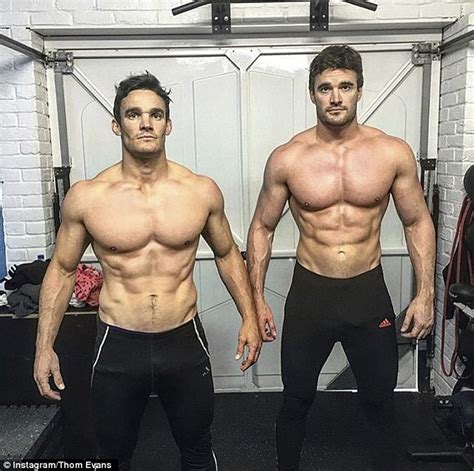 Thom Evans Strips Off With His Lookalike Brother Daily Mail Online