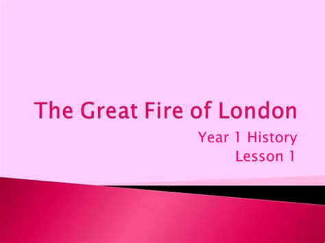 The Great Fire Of London Powerpoints Teaching Resources