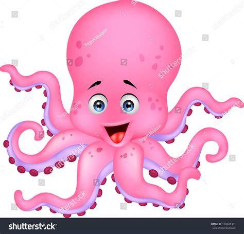 Cute Octopus Cartoon Stock Vector 130441331 Shutterstock