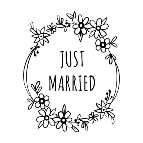 Just Married Wedding Graphics Svg Dxf Eps Png Cdr Ai Pdf Etsy