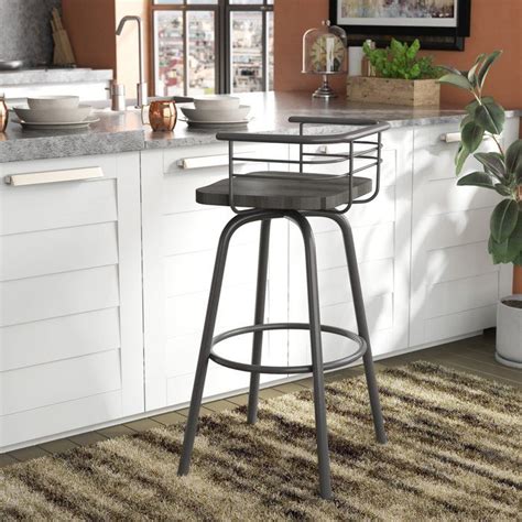 The king acrylic and gold bar stool is the perfect accessory to modernize any kitchen island or bar area. Friedell Bar & Counter Swivel Stool | Counter height bar ...