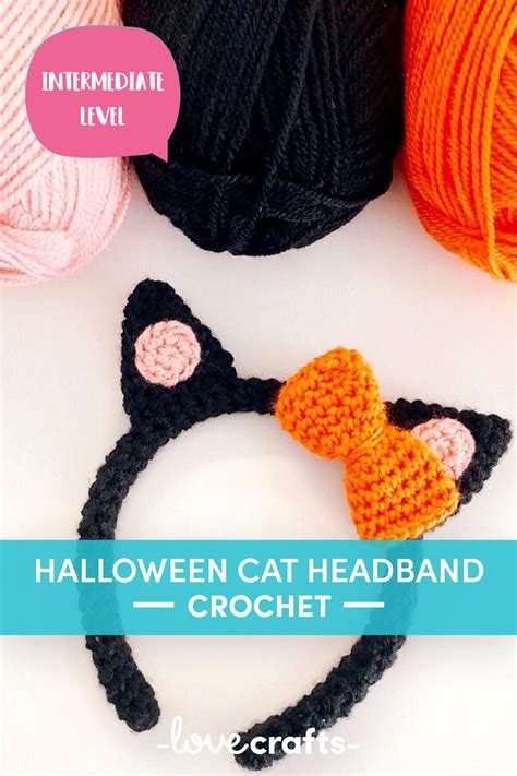 Halloween Cat Ear Headband Crochet Pattern By The Crocheting With