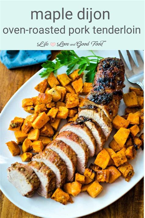 The roasted potatoes and carrots should be. Maple Dijon Oven-Roasted Pork Tenderloin in 2020 | Oven ...