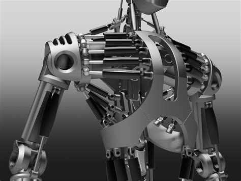 Humanoid Robot Skeleton Step Iges Stl Autodesk Inventor D Cad Model Grabcad Robots