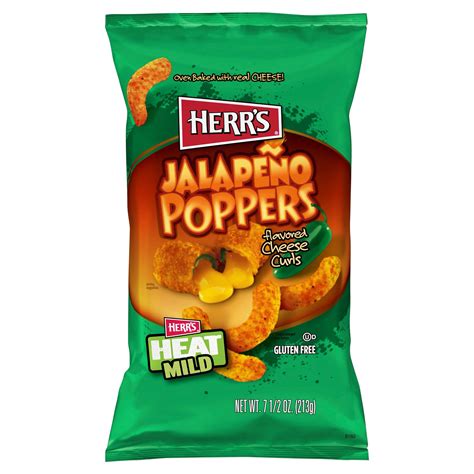 Herrs Jalapeno Popper Cheese Curls 4 Pack 75 Oz Bags