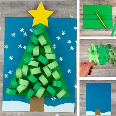 Construction Paper Christmas Tree Craft Free Template Non Toy Ts