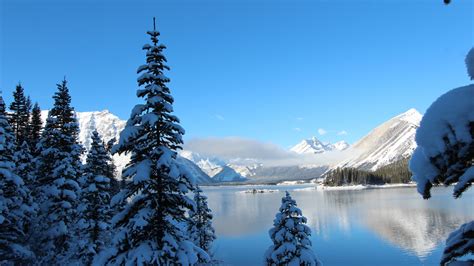 Winter Snow Lake Mountain HD Nature K Wallpapers Images Backgrounds Photos And Pictures