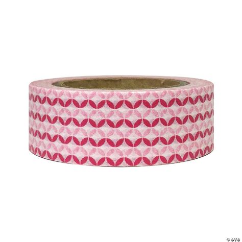 Wrapables Decorative Washi Masking Tape Star Ornaments Pink Oriental