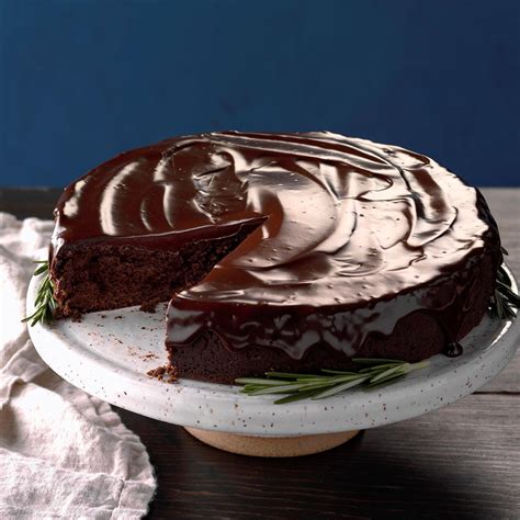 Flourless Chocolate Cake With Rosemary Ganache Recipe Taste Of Home