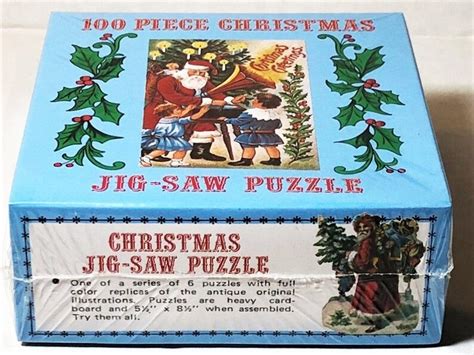 100 Piece Vintage Christmas Jigsaw Puzzle Santa Santa Playing Etsy