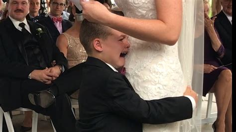 Boy Tearfully Hugs Stepmom During Wedding Vows Videos From The
