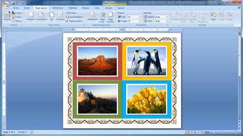 Belajar Microsoft Word 2007 Cara Memberi Frame Bingkai Pada Gambar