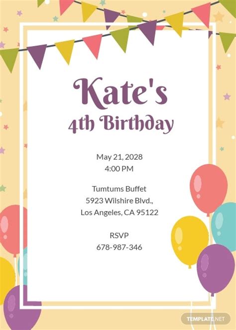 Looking for email templates for your holiday emails and invites ms? FREE Email Birthday Invitation Template - Word (DOC) | PSD ...