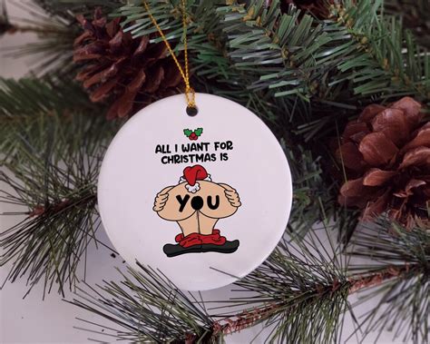 Naughty Christmas Ornament Funny Boyfriend Christmas Ceramic Etsy