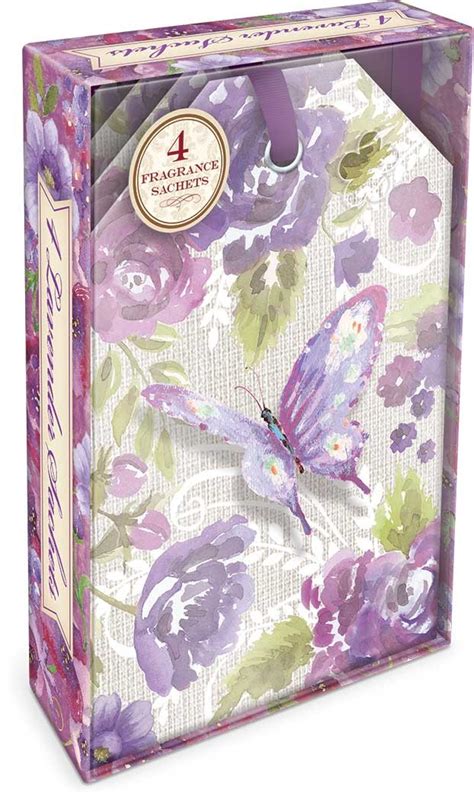 Purple Butterfly Linen Lavender-Scented Sachets: Punch ...