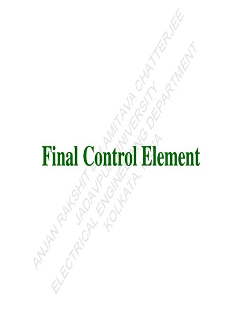 Final Control Element Pdf Pdf Actuator Electric Motor