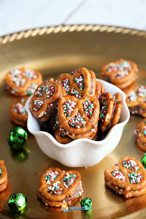 Christmas Pretzel Rolo Snacks Recipe The Rebel Chick