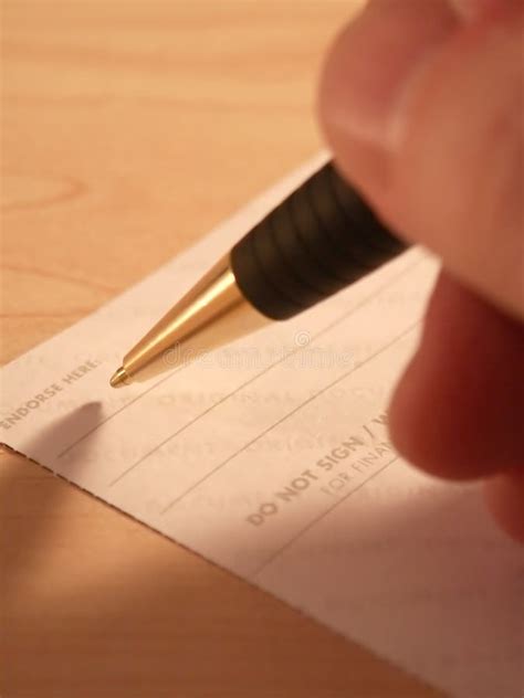 Check Signing Stock Photo Image Of Checkbook Close Founds 632914