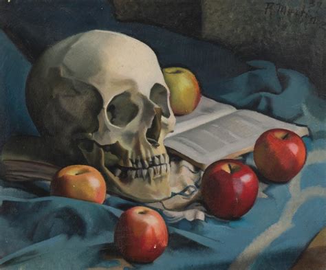 Still Life With Skull And Apples 1937 Martinez Raoul Metzemakers