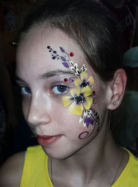 flowers on face face painting | Face painting designs, Face painting, Face art