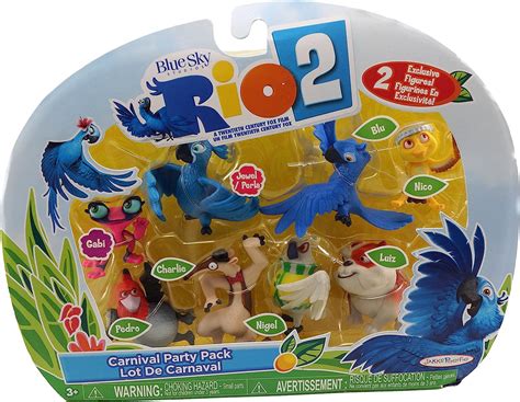 Rio 2 Movie Mini Figures 8 Pack Nico Pedro Blu Jewel Luiz Charlie