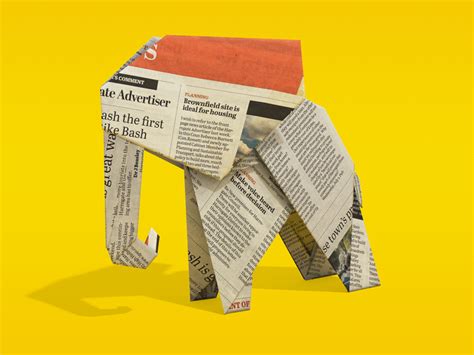 Origami Newspaper Animals By Rich Hinchcliffe For Home On Dribbble