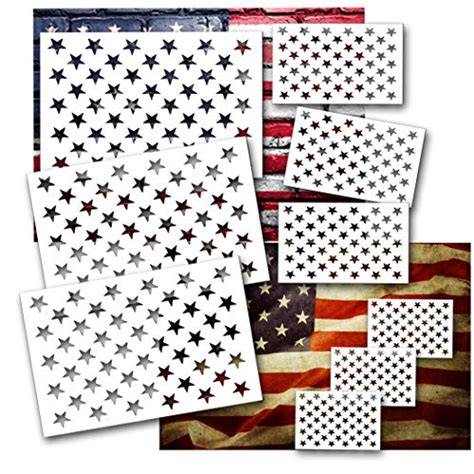 Star Stencil American Flag Star Stencil 50 Stars 9pcs Plastic Leaflai