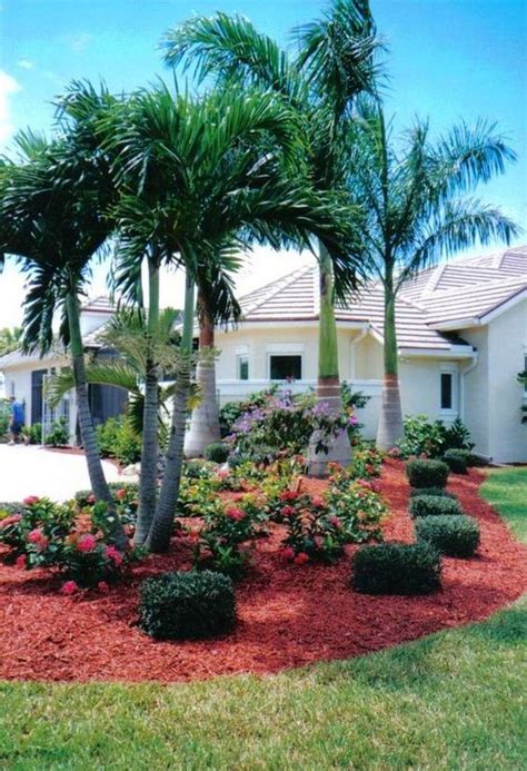 50 Florida Landscaping Ideas Front Yards Curb Appeal Palm Trees20