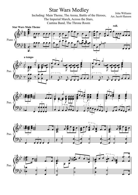 Star wars is an epic space opera franchise initially conceived by george lucas during the 1970s and significantly expanded since that time. Sheet music made by JacobHanson28 for Piano Star Wars Medley | Piano sheet music