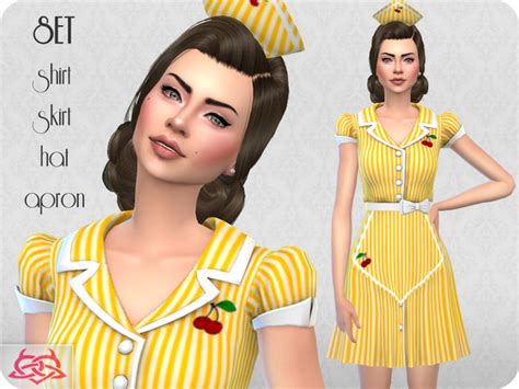 Waitress Set Recolor 3 By Colores Urbanos At Tsr Sims 4 Updates