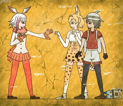 Serval Kaban Lucky Beast And Japanese Crested Ibis Kemono Friends