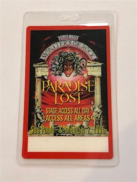 Special Event Monsters Of Rock Paradise Lost Backstage Pass In Ozzy Osbourne