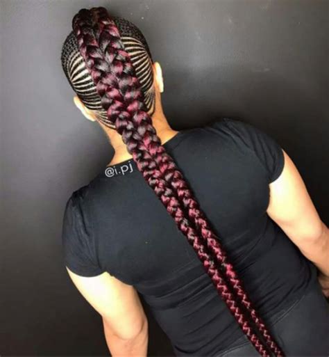 The scalp is cornrow braids, but she wanted large braids made into a ponytail as well. 42 Catchy Cornrow Braids Hairstyles Ideas to Try in 2019 ...