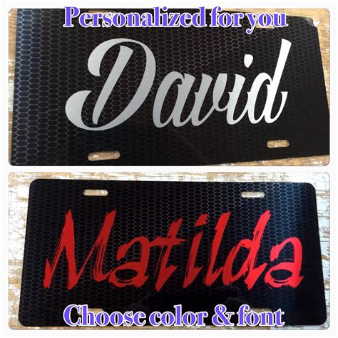 Personalized License Plate Monogrammed With Silver Chrome