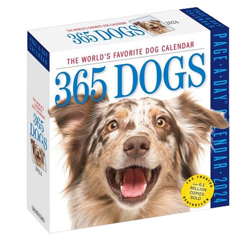 365 Dogs 2024 Page A Day Desk Calendar